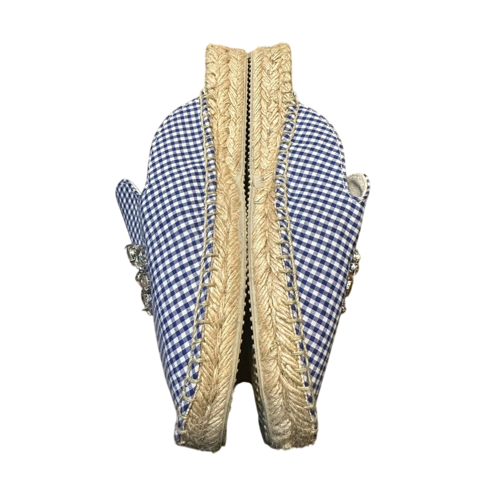 Patricia Green Gingham Blue Glam Espadrille Mule 6.5 Euc — image 5 of 8